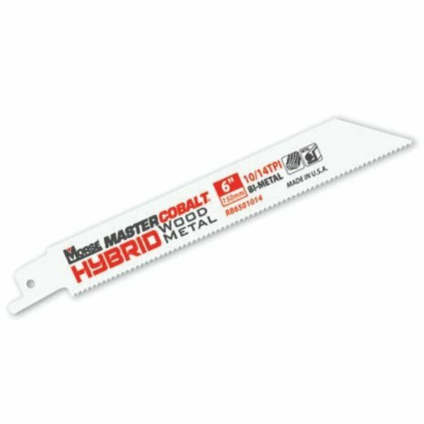 Morse Master Cobalt Reciprocating Saw Blade, 12 in L, 3/4 in W, 0.05 in Thickness, 8/12 TPI, Bi-Metal Cutt RB1250812T05